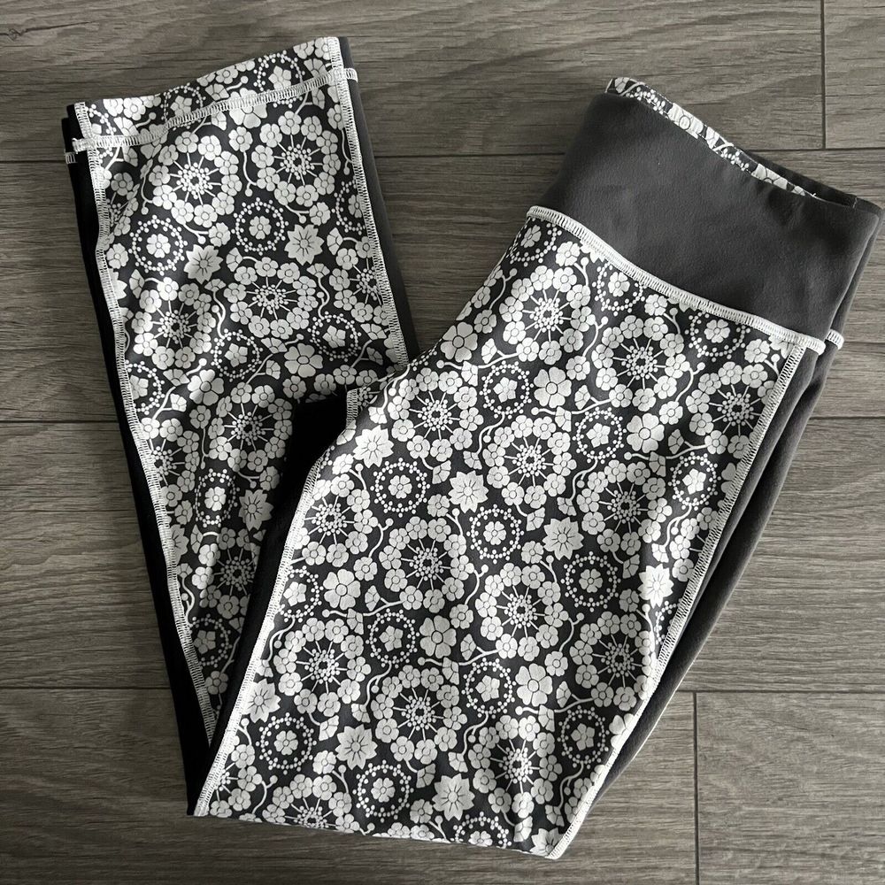 Lululemon Compass Pant Twiggy‎ Printed Nimbus Soot Light Womens 8